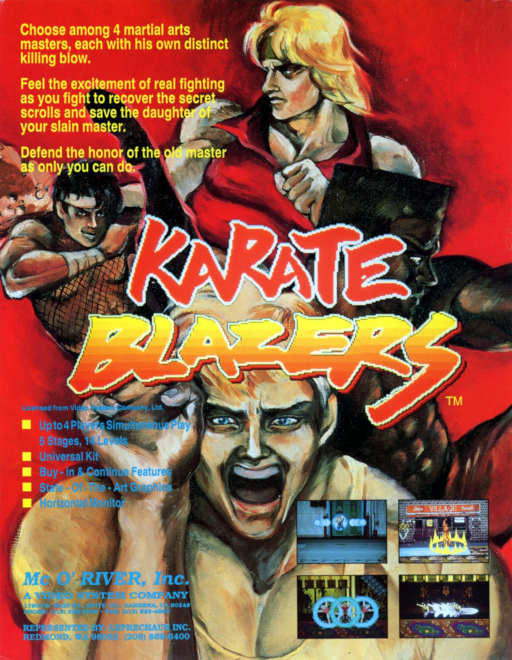 Karate Blazers (World, set 1) Arcade Game Cover